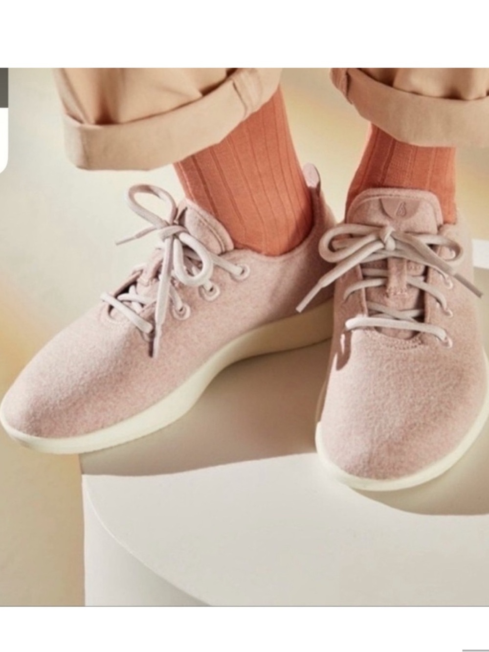 Allbirds Wool Washable Tuke Dusk Pale Pink Wool Runner Sneakers- Size 8